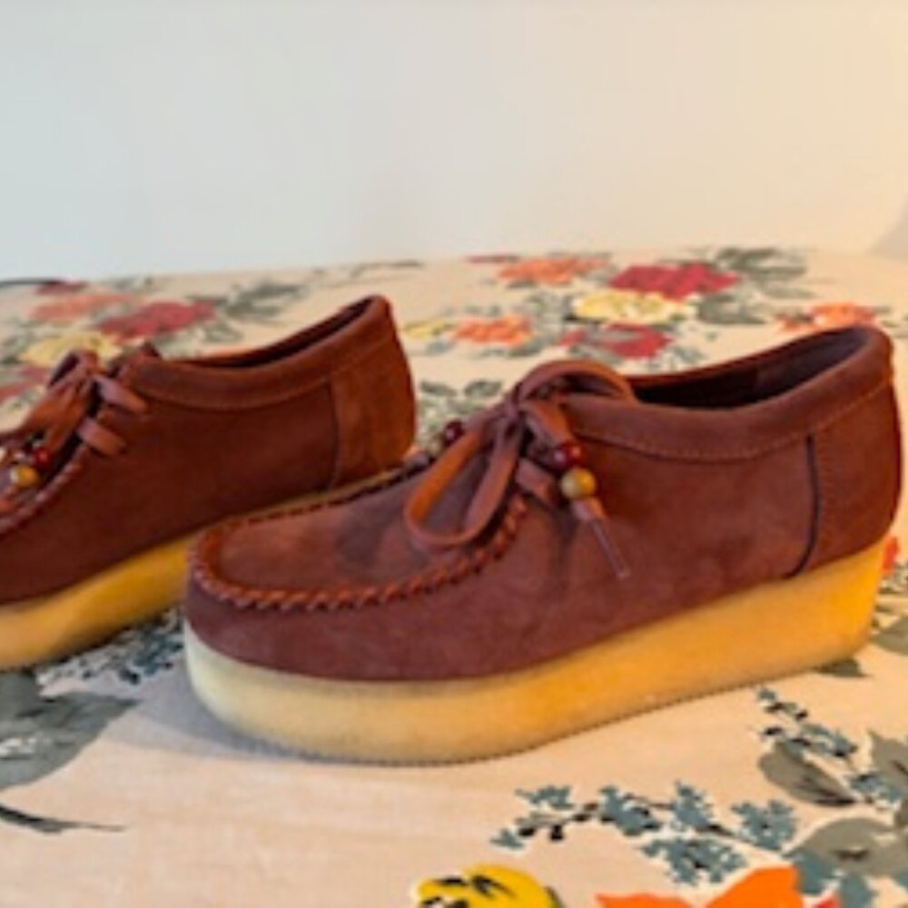 Clarks suede moccasins